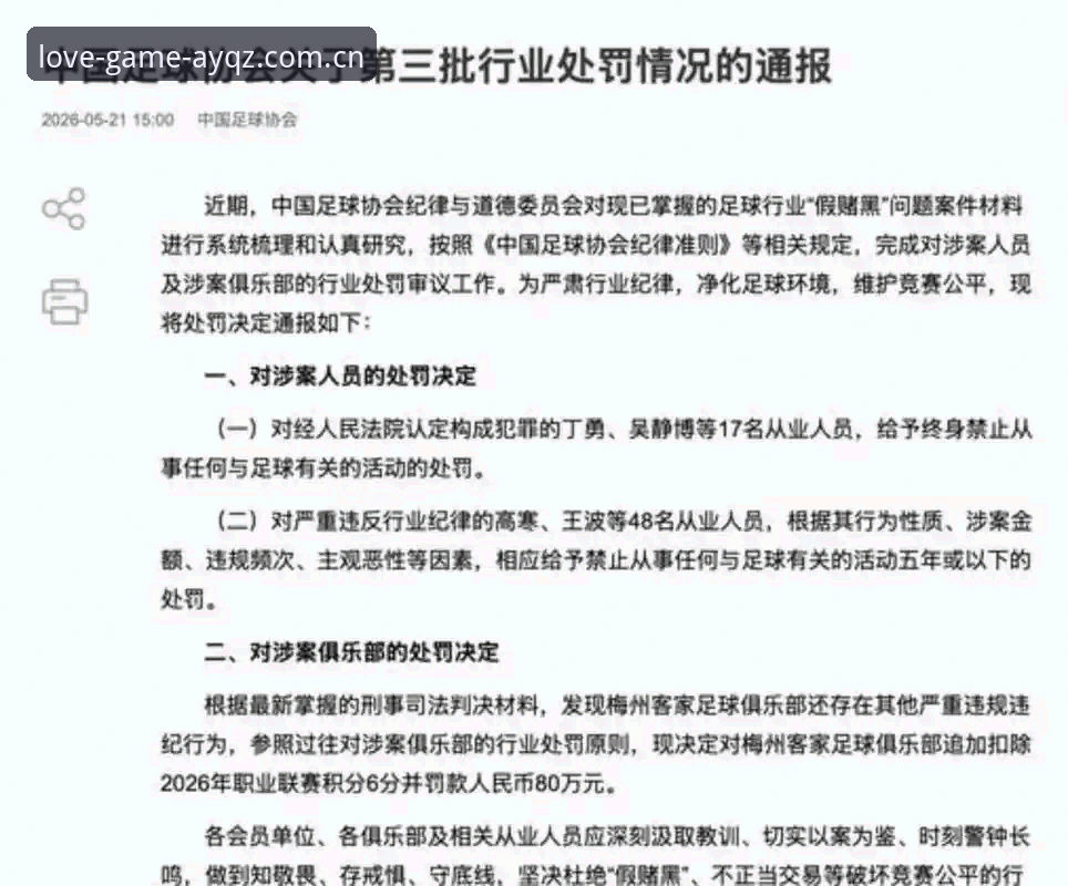 AYQZ平台 3大信号解读足协第三批禁足名单,看行业整肃如何重塑足球生态